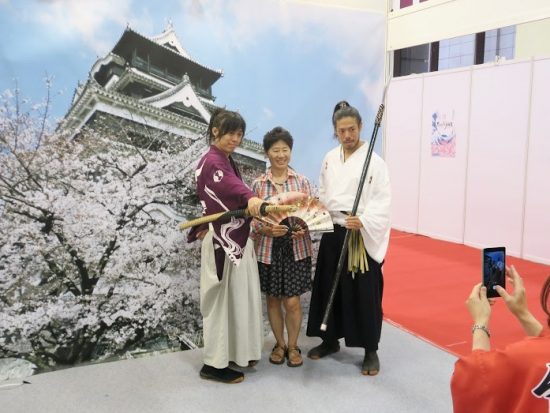 イケメン武将隊とパシャリ。